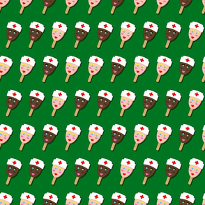 nurse ice cream on green small