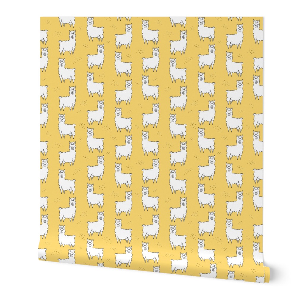 Llama print-  yellow Extra Small