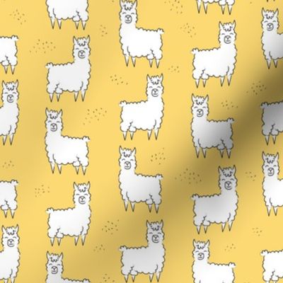 Llama print-  yellow Extra Small