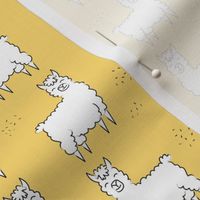 Llama print-  yellow Extra Small