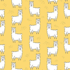 Llama print-  yellow Extra Small