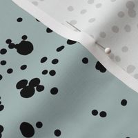 Ink speckles and thick stains spots and dots messy minimal boho design Scandinavian style nursery cool blue winter black LARGE