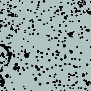 Ink speckles and thick stains spots and dots messy minimal boho design Scandinavian style nursery cool blue winter black LARGE