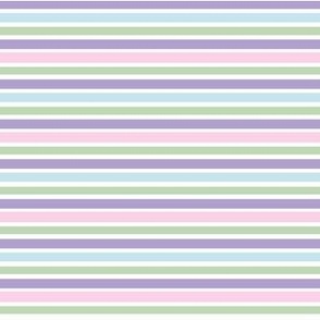 Horizontal Stripe |Pink Purple Blue Green| Renee Davis 