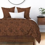 Ink speckles and thick stains spots and dots messy minimal boho design Scandinavian style nursery autumn winter rusty copper brown LARGE