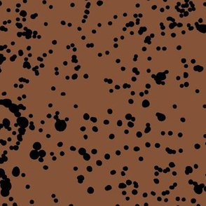 Ink speckles and thick stains spots and dots messy minimal boho design Scandinavian style nursery autumn winter rusty copper brown LARGE