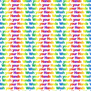 wash your hands rainbow on white small