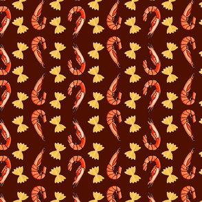 Prawn Bowtie Zigzag Red