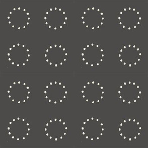Reverse Black and Cream Circles Dots Standard 