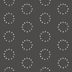 Reverse Black and Cream Circles Dots Offset 