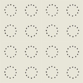 Black and Cream Circles Dots Standard 