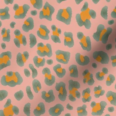 Animalier-Leopard Print-Viridian On Peach