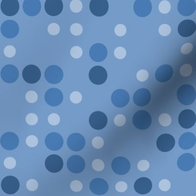 50s Midcentury Polka Dots - Blue  - Jumbo