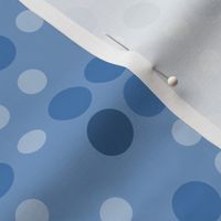 50s Midcentury Polka Dots - Blue  - Jumbo