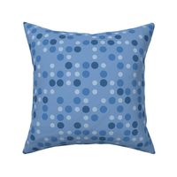 50s Midcentury Polka Dots - Blue  - Jumbo