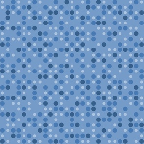 50s Midcentury Polka Dots - Blue  - Jumbo