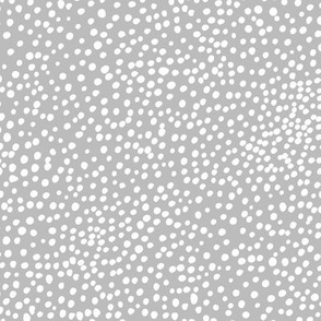Cheetah wild cat spots boho animal print abstract basic spots and dots in raw ink cheetah dalmatian neutral white spots on gray