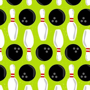 Bowling Balls and Pins Green