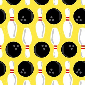 Bowling Balls and Pins Yellow