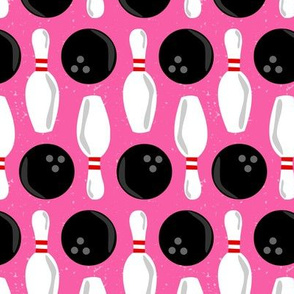 Bowling Balls and Pins Pink