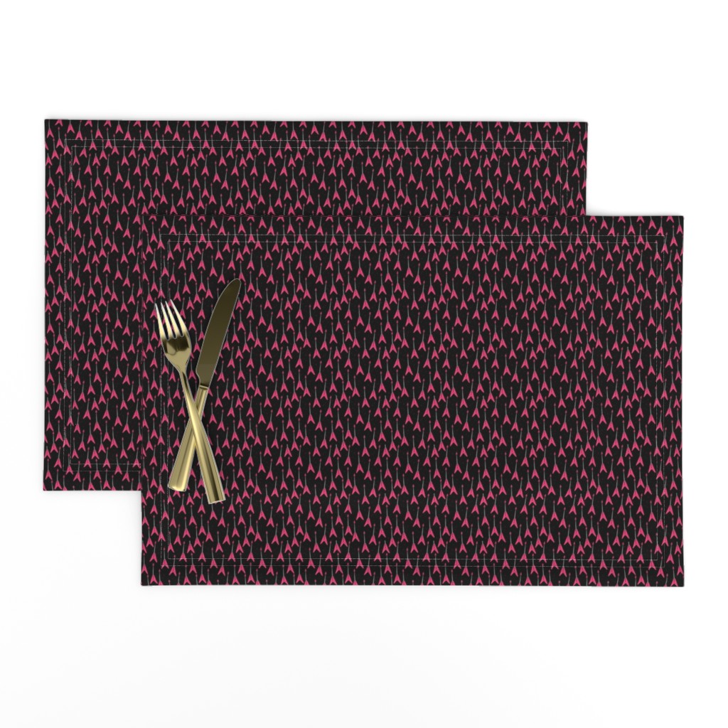 SMALL pink v guitar fabric - guitar fabric, music guitar - black