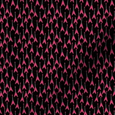 SMALL pink v guitar fabric - guitar fabric, music guitar - black