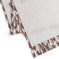 Pine Tree Camouflage / Maroon White Linen Texture Camo Woodland Fabric Wallpaper