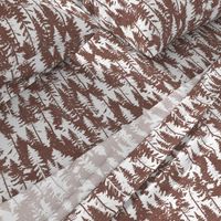 Pine Tree Camouflage / Maroon White Linen Texture Camo Woodland Fabric Wallpaper