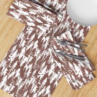 Pine Tree Camouflage / Maroon White Linen Texture Camo Woodland Fabric Wallpaper