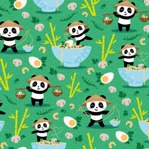 pandas and noodles - green