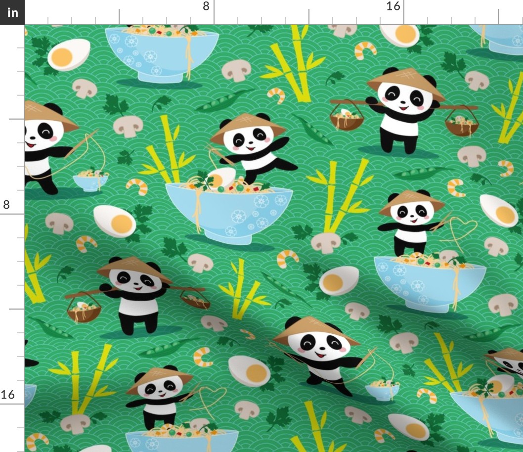 pandas and noodles - green