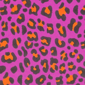 Animalier-Leopard Print-HotPink & Orange