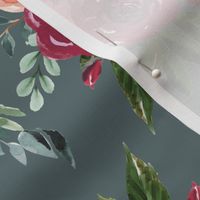 paprika floral eucalyptus mint background