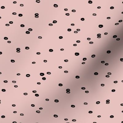 Little drops and ink bubbles spots minimal circle design scandinavian abstract spots nursery off old rose black