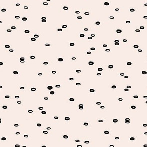 Little drops and ink bubbles spots minimal circle design scandinavian abstract spots nursery off white creme black