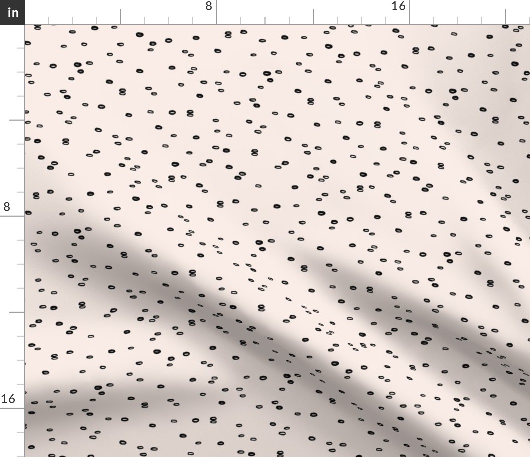 Little drops and ink bubbles spots minimal circle design scandinavian abstract spots nursery off white creme black