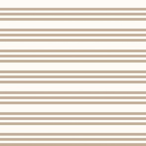 Chestnut Bandy Stripe: Brown & Cream Horizontal Stripe