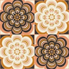 Psychedelic Doilies Peach Orange