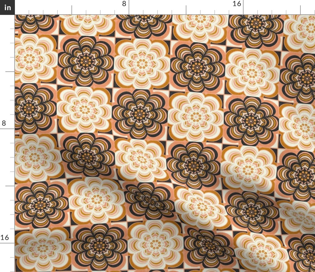 Psychedelic Doilies Peach Orange