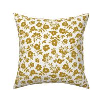 Mustard Yellow Wild Rose Floral - Small