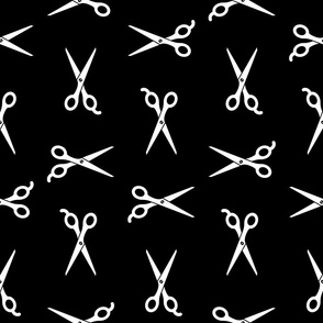 Salon Scissors Barbershop Shears with Black Background (Large Scale)