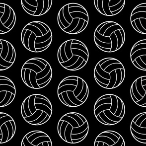 Volleyball Print with Black Background (Large Scale)