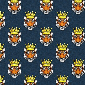 (small scale) Tigers with crown - dark blue - LAD20