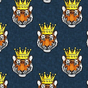 Tigers with crown - dark blue - LAD20