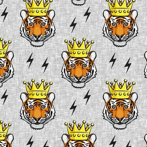 Tigers with crown - grey with bolts - LAD20