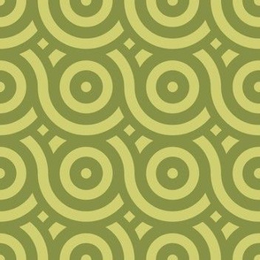Geometric Pattern: Loop: Olive