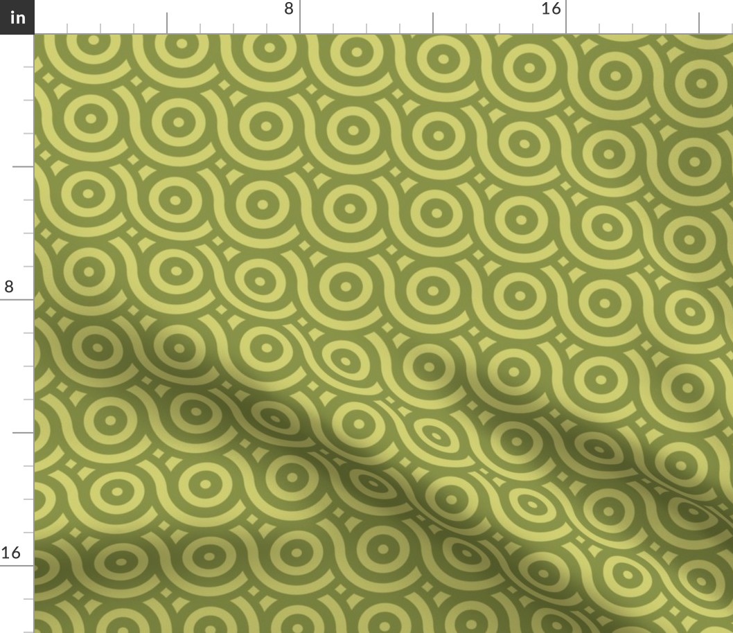 Geometric Pattern: Loop: Olive