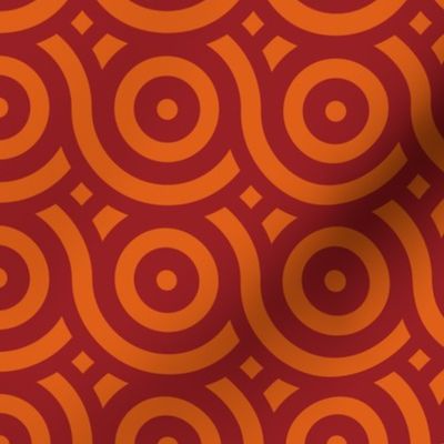 Geometric Pattern: Loop: Blood Orange