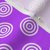 Geometric Pattern: Rondel: Solid: White Purple