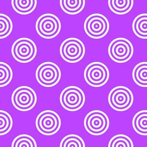 Geometric Pattern: Rondel: Solid: White Purple